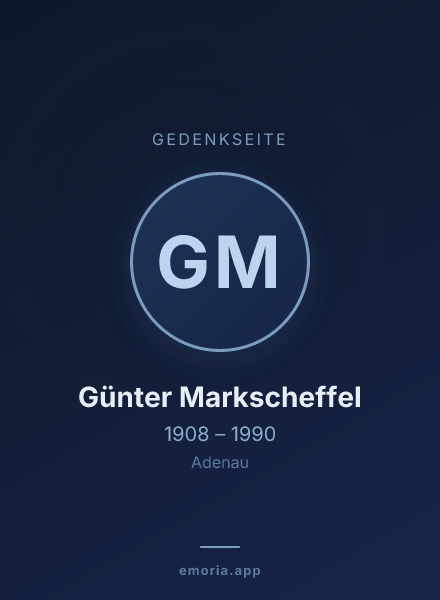 Gedenkportrait von Günter Markscheffel