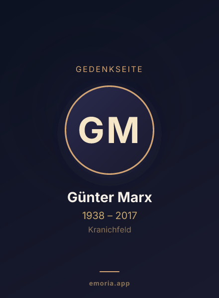 Gedenkportrait von Günter Marx