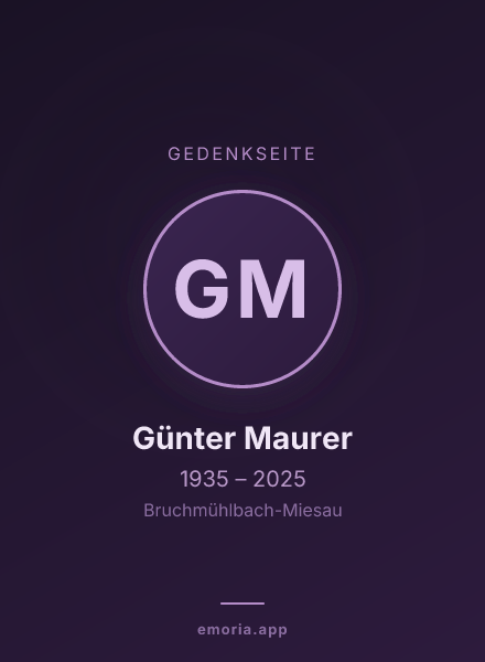 Gedenkportrait von Günter Maurer