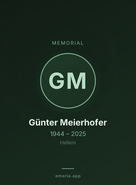 Memorial portrait of Günter Meierhofer