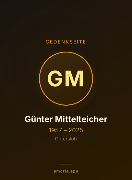 Gedenkportrait von Günter Mittelteicher