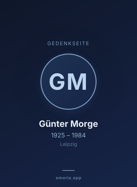 Gedenkportrait von Günter Morge