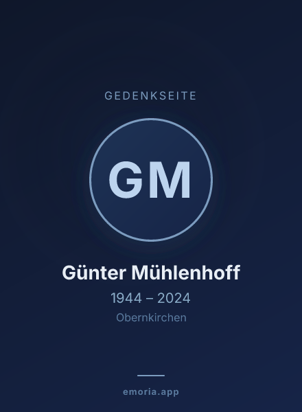 Gedenkportrait von Günter Mühlenhoff