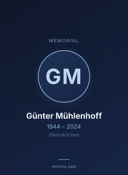 Memorial portrait of Günter Mühlenhoff