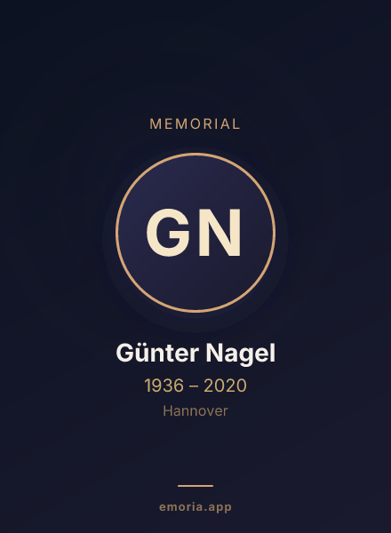 Memorial portrait of Günter Nagel