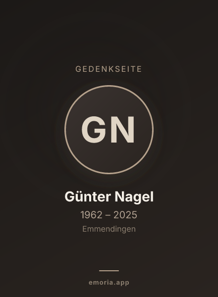 Gedenkportrait von Günter Nagel
