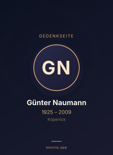 Gedenkportrait von Günter Naumann