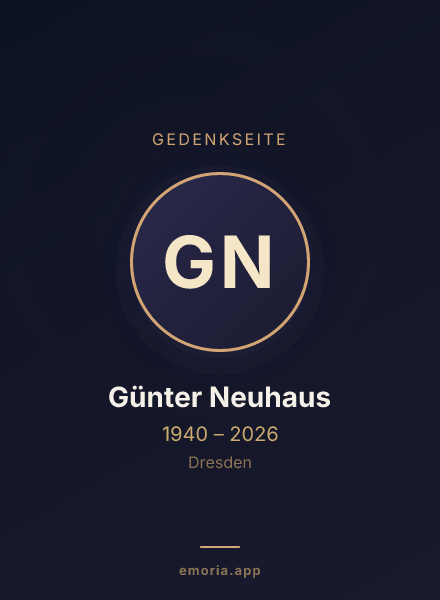 Gedenkportrait von Günter Neuhaus