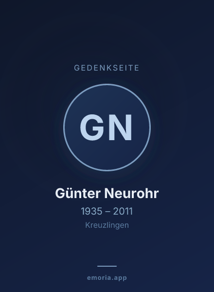 Gedenkportrait von Günter Neurohr