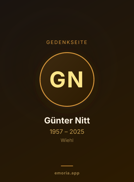 Gedenkportrait von Günter Nitt
