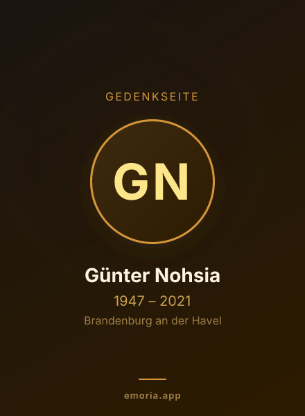 Gedenkportrait von Günter Nohsia