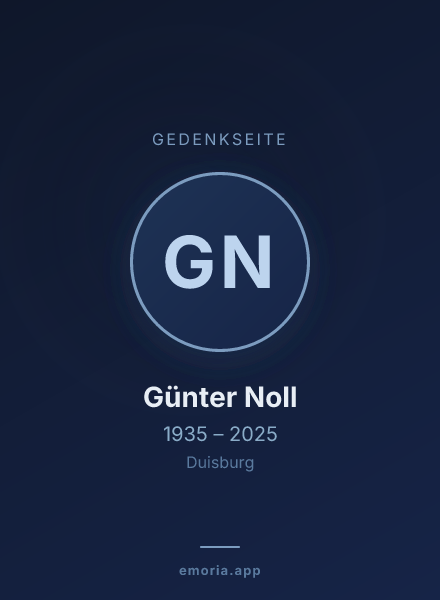 Gedenkportrait von Günter Noll