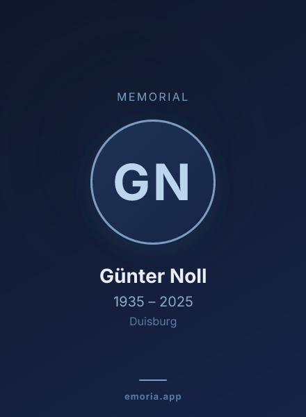 Memorial portrait of Günter Noll