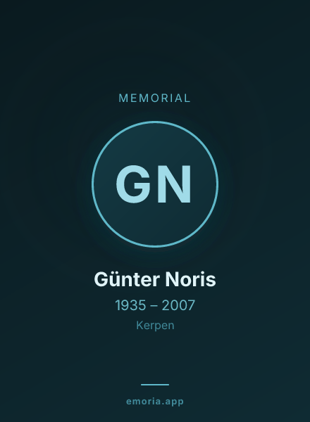 Memorial portrait of Günter Noris
