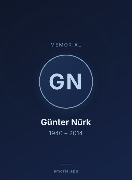 Memorial portrait of Günter Nürk
