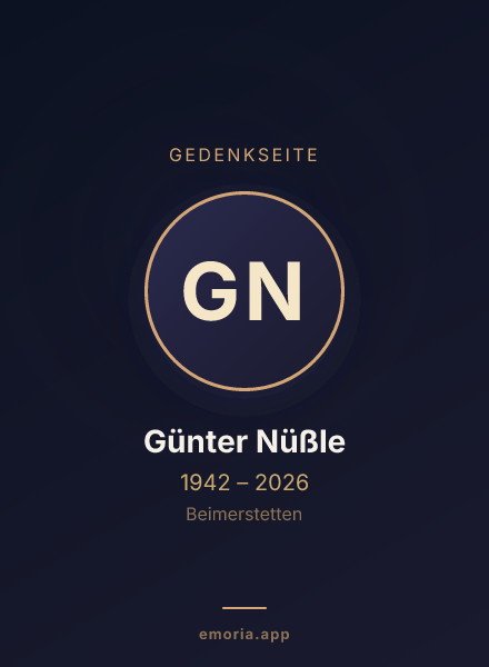 Gedenkportrait von Günter Nüßle