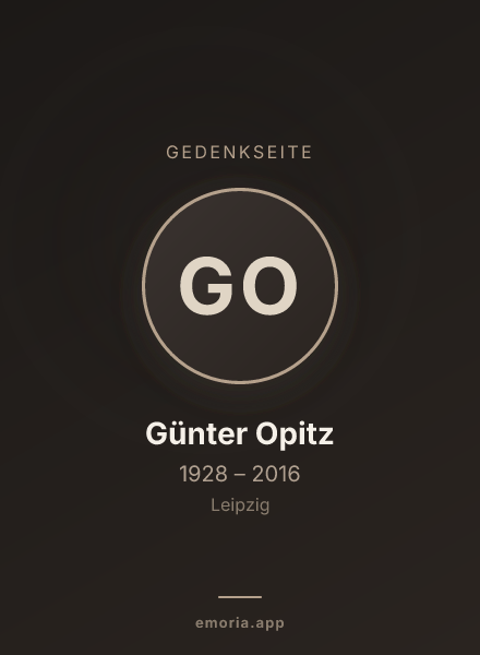Gedenkportrait von Günter Opitz