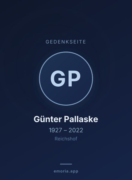 Gedenkportrait von Günter Pallaske