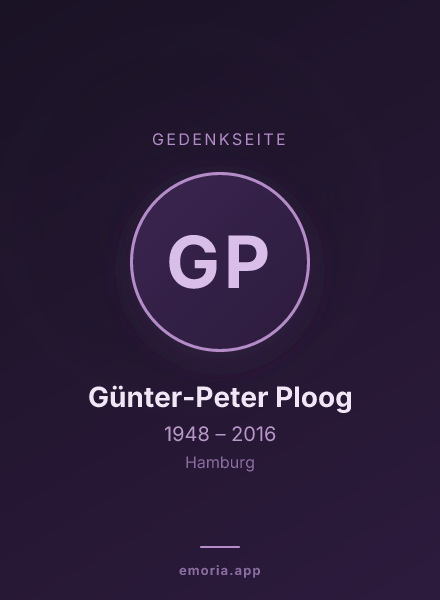Gedenkportrait von Günter-Peter Ploog