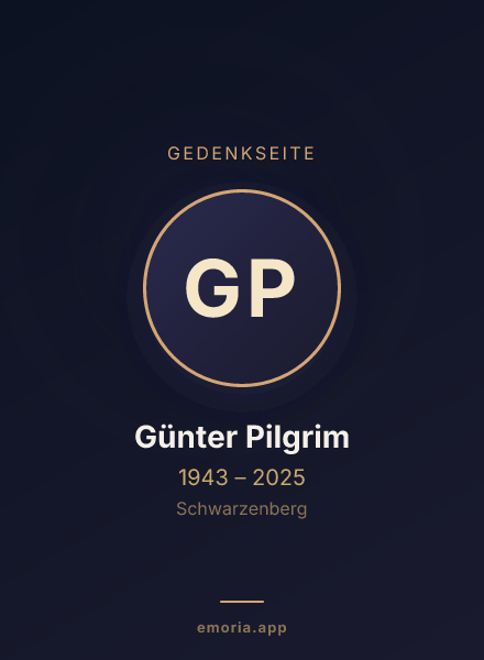 Gedenkportrait von Günter Pilgrim