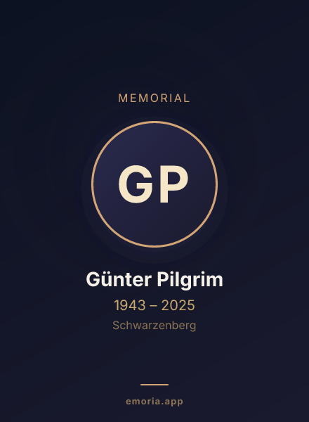 Memorial portrait of Günter Pilgrim