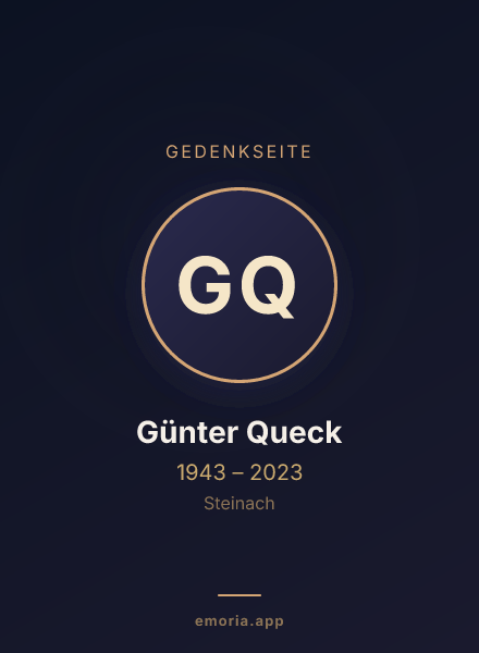 Gedenkportrait von Günter Queck
