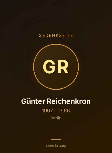 Gedenkportrait von Günter Reichenkron
