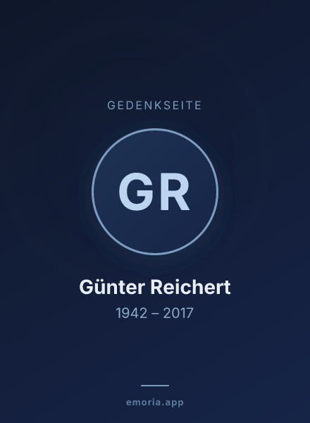 Gedenkportrait von Günter Reichert