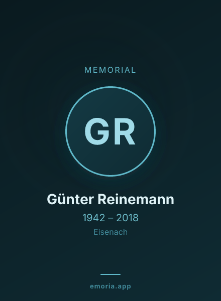 Memorial portrait of Günter Reinemann