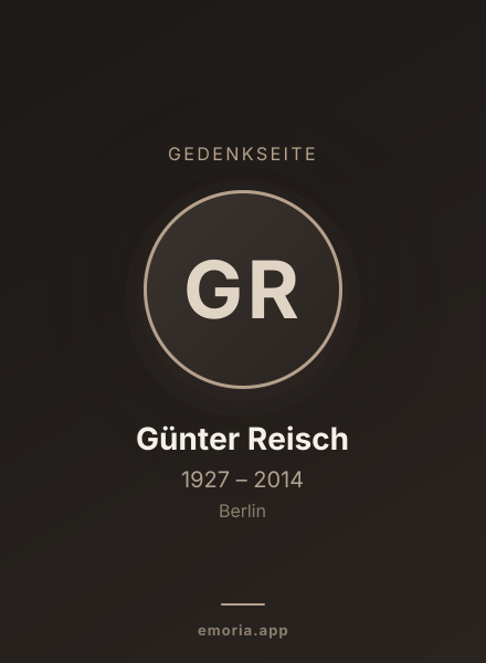 Gedenkportrait von Günter Reisch