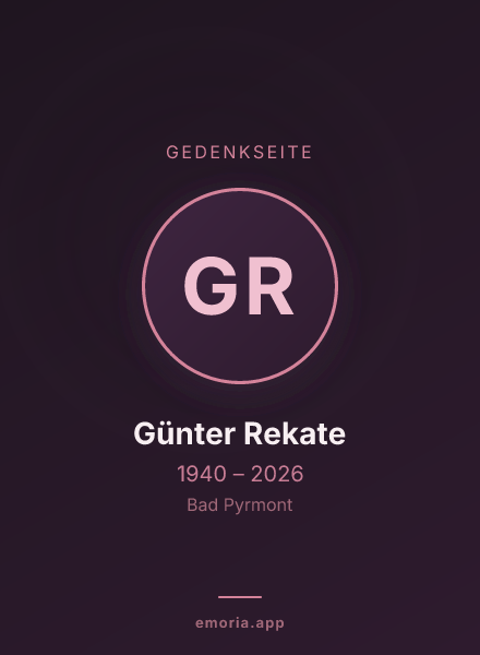 Gedenkportrait von Günter Rekate