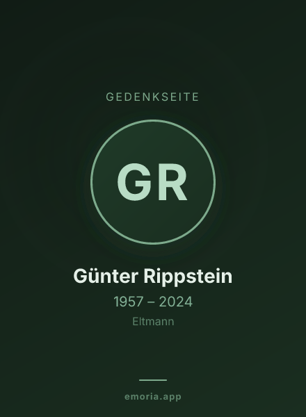 Gedenkportrait von Günter Rippstein