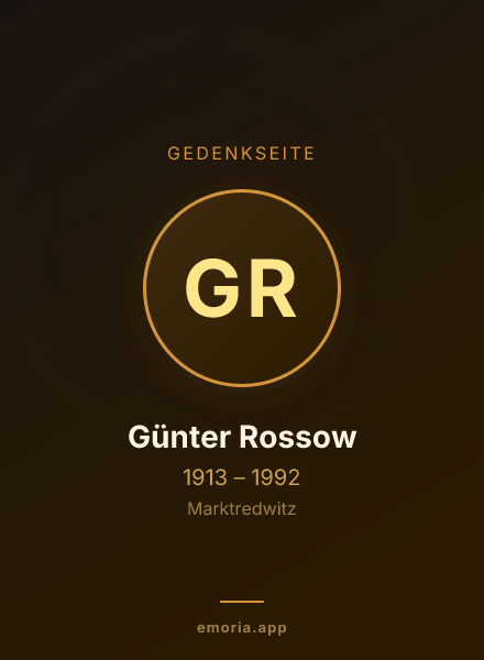 Gedenkportrait von Günter Rossow