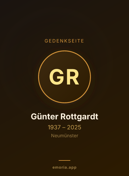 Gedenkportrait von Günter Rottgardt