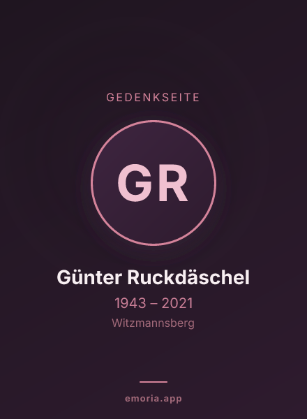 Gedenkportrait von Günter Ruckdäschel