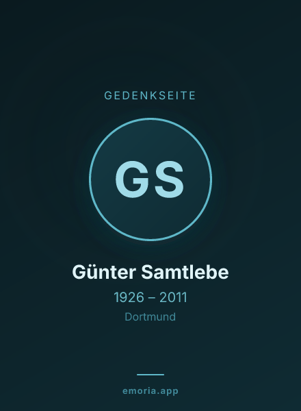 Gedenkportrait von Günter Samtlebe