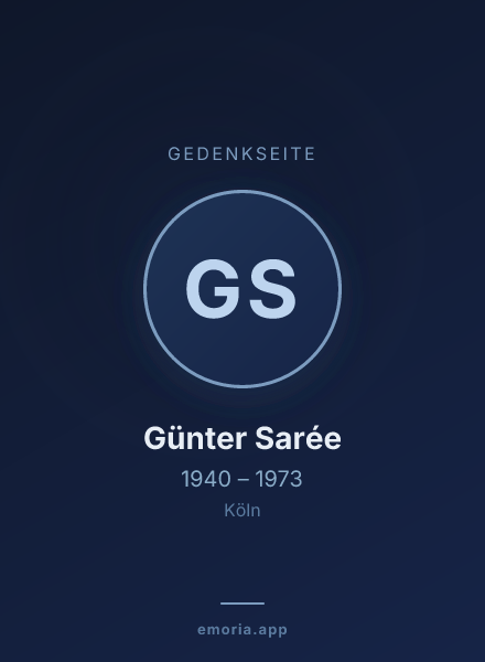 Gedenkportrait von Günter Sarée