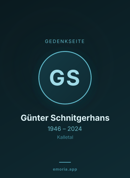 Gedenkportrait von Günter Schnitgerhans