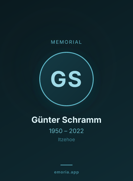 Memorial portrait of Günter Schramm