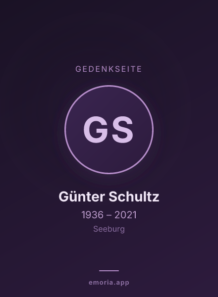 Gedenkportrait von Günter Schultz