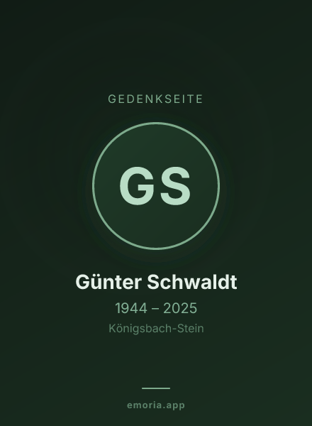 Gedenkportrait von Günter Schwaldt