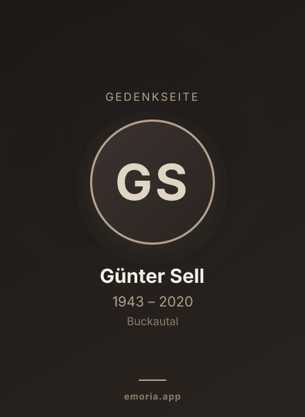 Gedenkportrait von Günter Sell