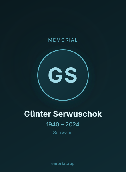 Memorial portrait of Günter Serwuschok