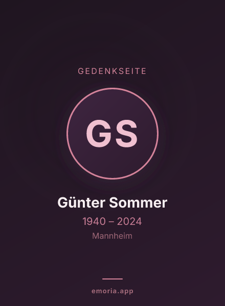 Gedenkportrait von Günter Sommer