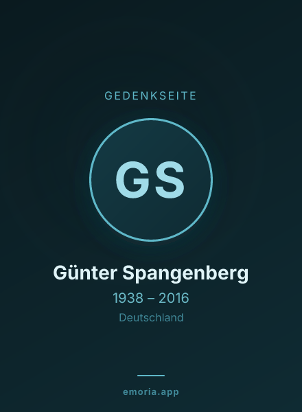 Gedenkportrait von Günter Spangenberg