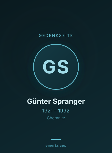 Gedenkportrait von Günter Spranger