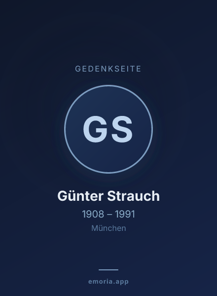 Gedenkportrait von Günter Strauch