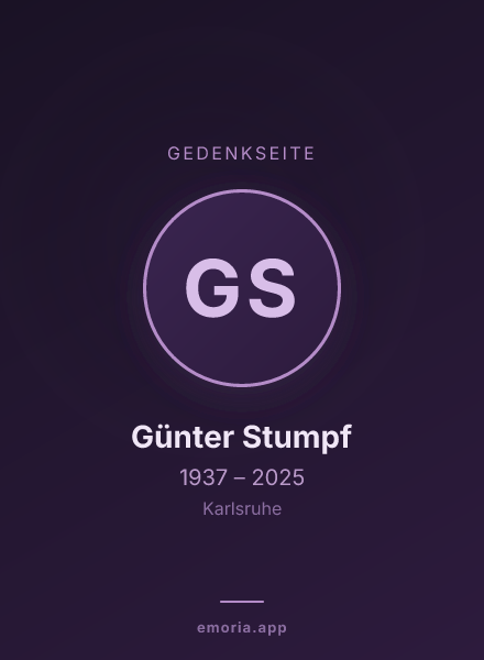 Gedenkportrait von Günter Stumpf