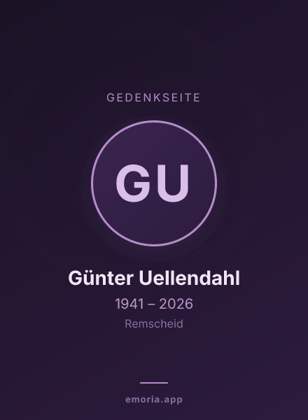 Gedenkportrait von Günter Uellendahl