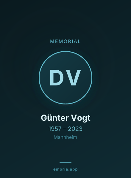 Memorial portrait of Dr. Günter Vogt